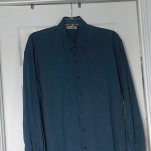 Navy Blue Long Sleeve Dress Shirt